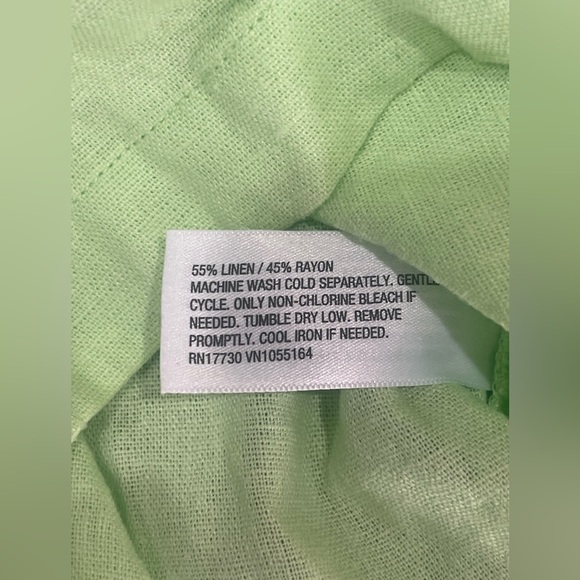 💚A NEW DAY Women’s Linen Short Sleeve Button-Down Camp Shirt Sz M NEW With Tags💚 - Picture 3 of 14